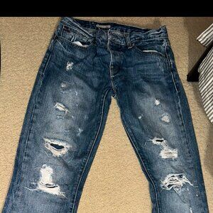 RALPH LAUREN WOMEN'S SIZE 28 DISTRESSED RL BOOT PROPRIETOR DENIM JEANS